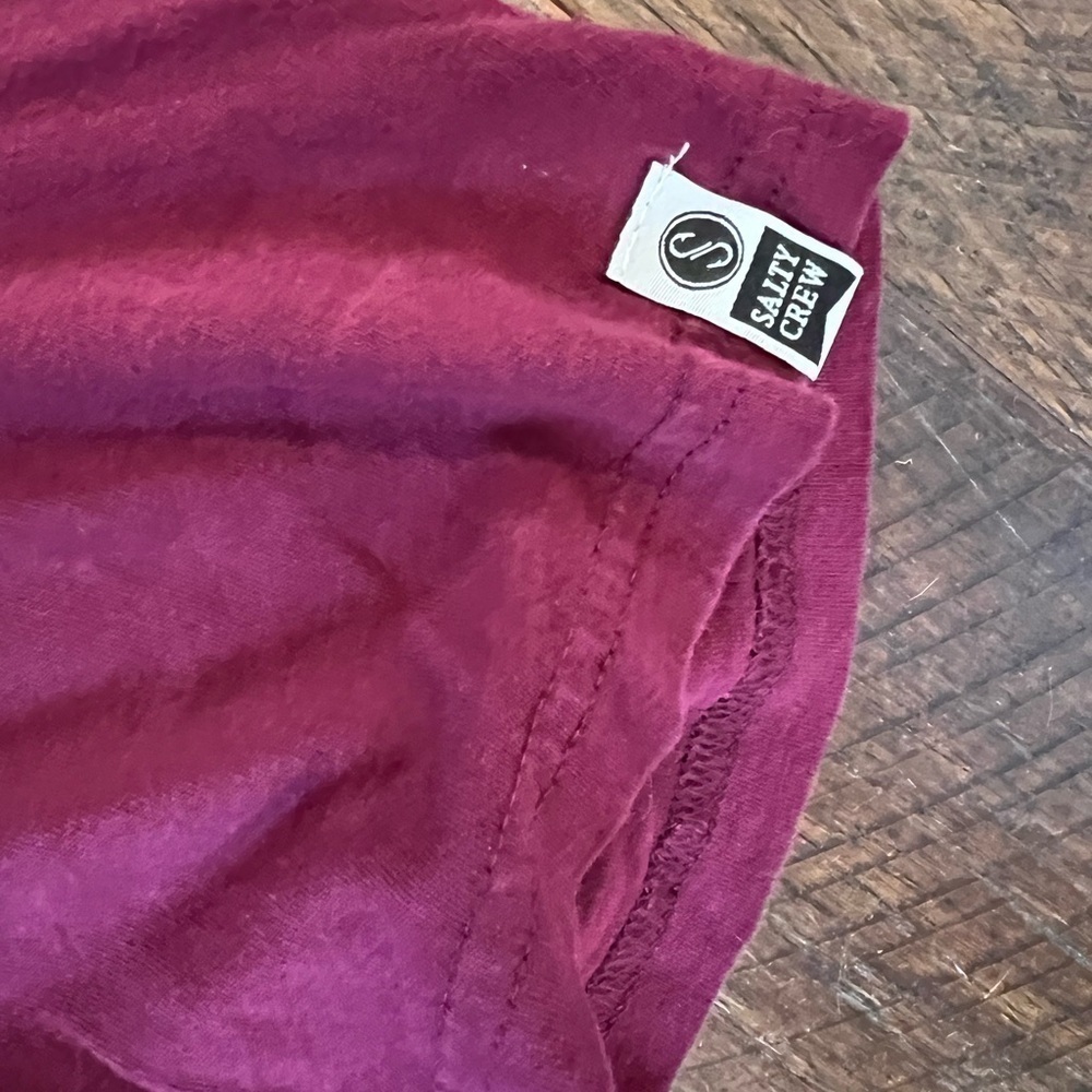 Salty crew men’s red t shirt Sz L - Picture 5 of 7